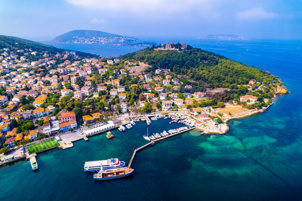 Waterfront restaurant view in the Prince Islands near Istanbul