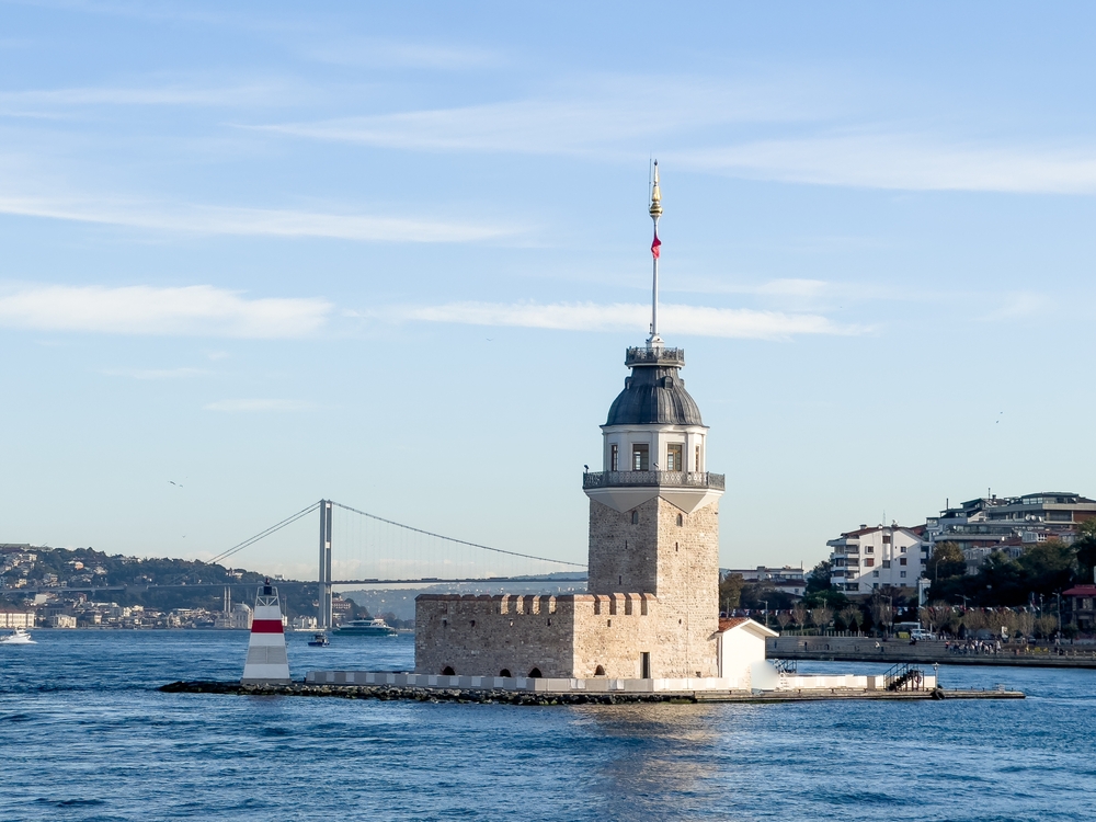 Maiden's Tower viewed from a Bosphorus cruise in Istanbul